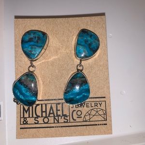 Authentic Native American, sterling, silver turquoise.